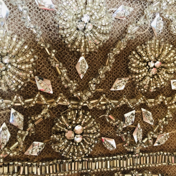 Glamorous vintage intricately beaded top, custom made in England 1970s - Picture 5 of 8